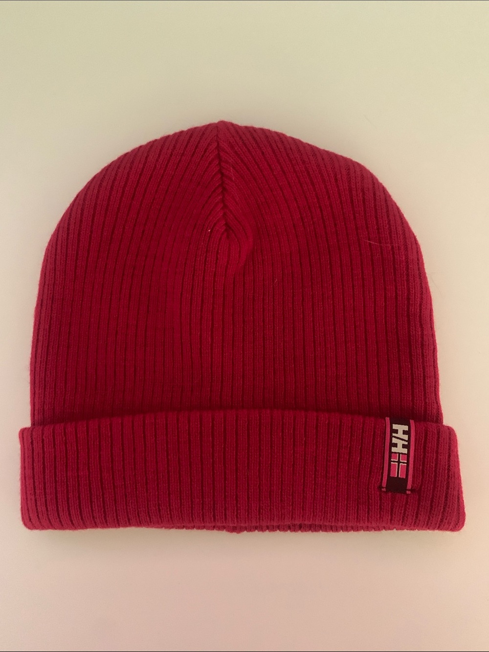 Helly Hansen Red Ribbed Cuffed Beanie